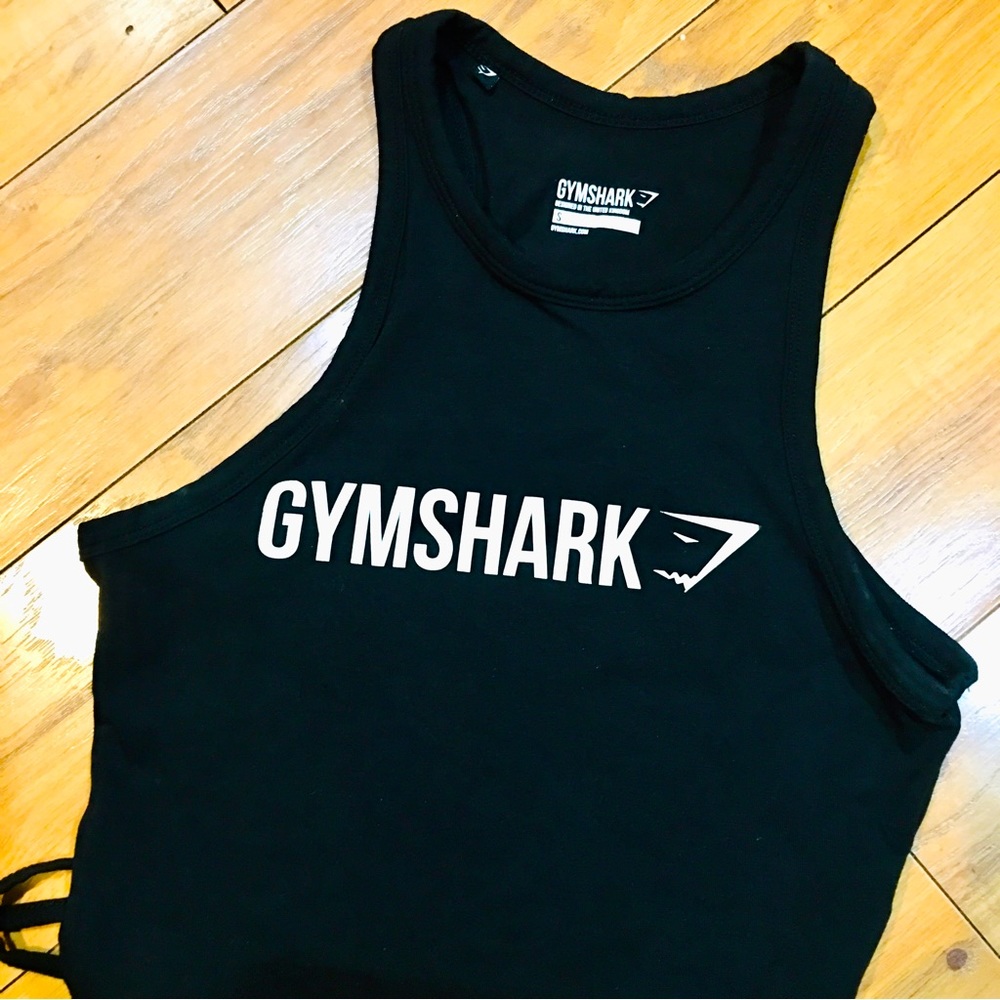Gymshark crop top muscle tee top shirt yoga fitness gym workout Pilates …